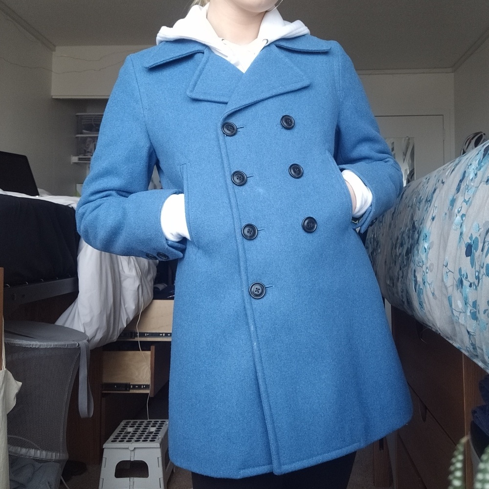 Quilted wool J Crew peacoat